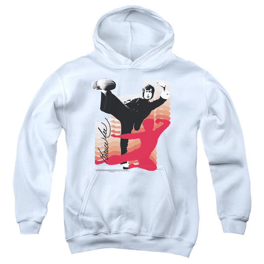 Bruce Lee - Kick It - Youth Pull-over Hoodie - White