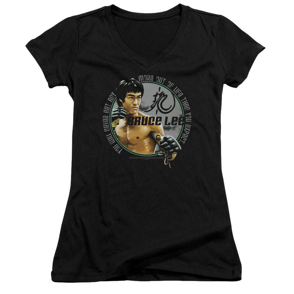 Bruce Lee - Expectations - Junior V-neck - Black