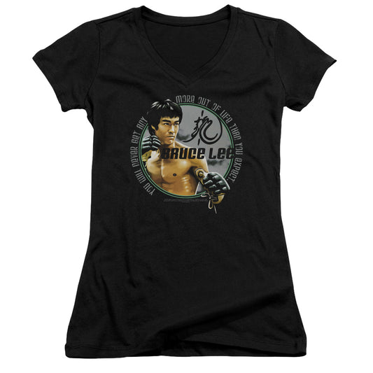 Bruce Lee - Expectations - Junior V-neck - Black