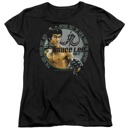 Bruce Lee - Expectations - Short Sleeve Womens Tee - Black T-shirt