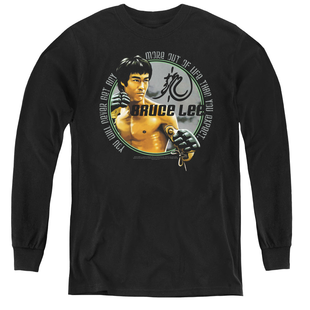 Bruce Lee - Expectations - Youth Long Sleeve Tee - Black