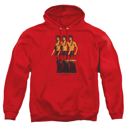 Bruce Lee - Nunchucks - Adult Pull-over Hoodie - Red