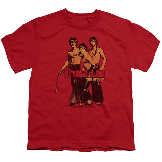 Bruce Lee - Nunchucks - Short Sleeve Youth 18/1 - Red T-shirt