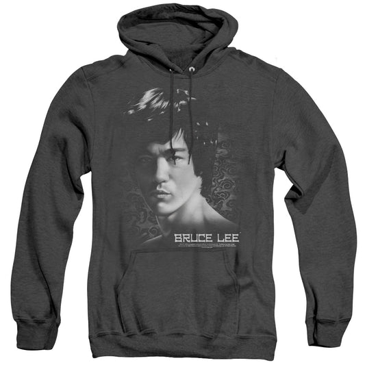 Bruce Lee - In Your Face - Adult Heather Hoodie - Black