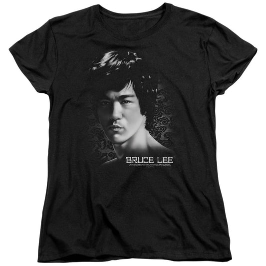 Bruce Lee - In Your Face - Short Sleeve Womens Tee - Black T-shirt