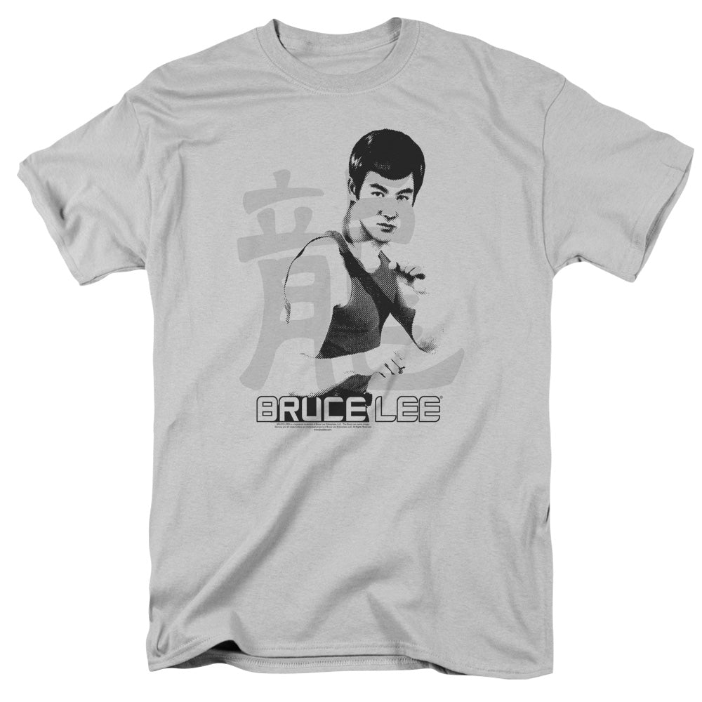 Bruce Lee - Punch - Short Sleeve Adult 18/1 - Silver T-shirt