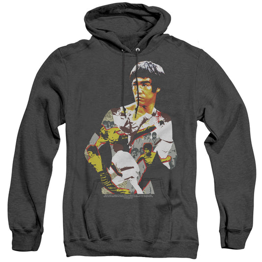 Bruce Lee - Body Of Action - Adult Heather Hoodie - Black
