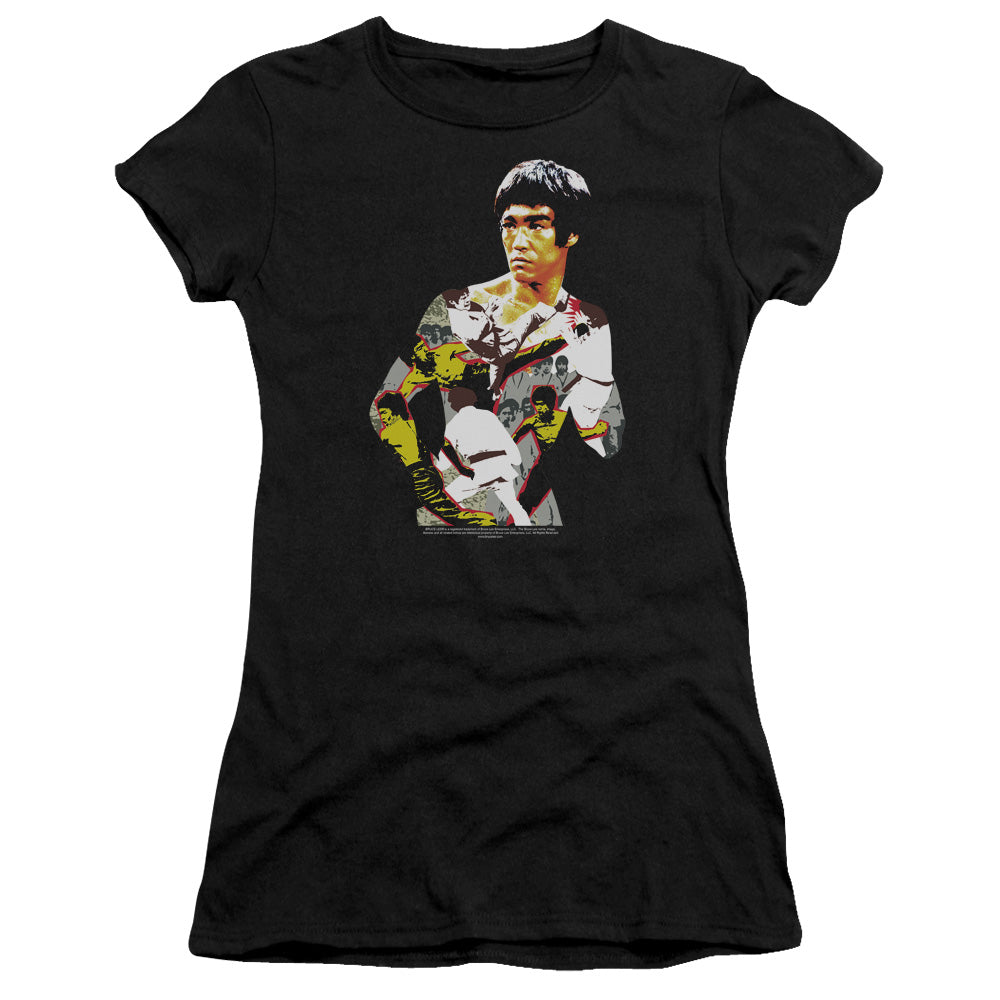 Bruce Lee - Body Of Action - Short Sleeve Junior Sheer - Black T-shirt
