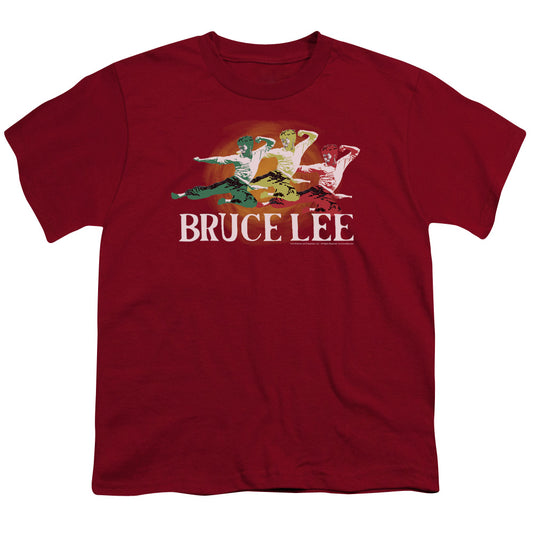 Bruce Lee - Tri Color - Short Sleeve Youth 18/1 - Cardinal T-shirt