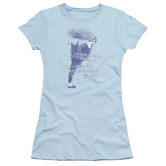 Bruce Lee - 10,000 Kicks - Short Sleeve Junior Sheer - Light Blue T-shirt