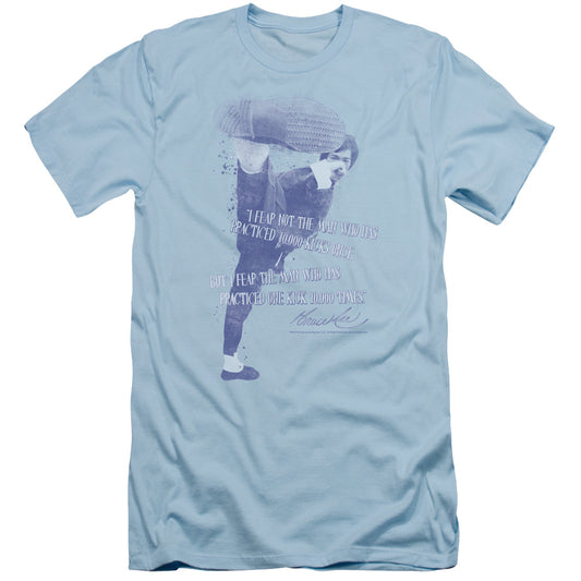 Bruce Lee - 10,000 Kicks - Short Sleeve Adult 30/1 - Light Blue T-shirt
