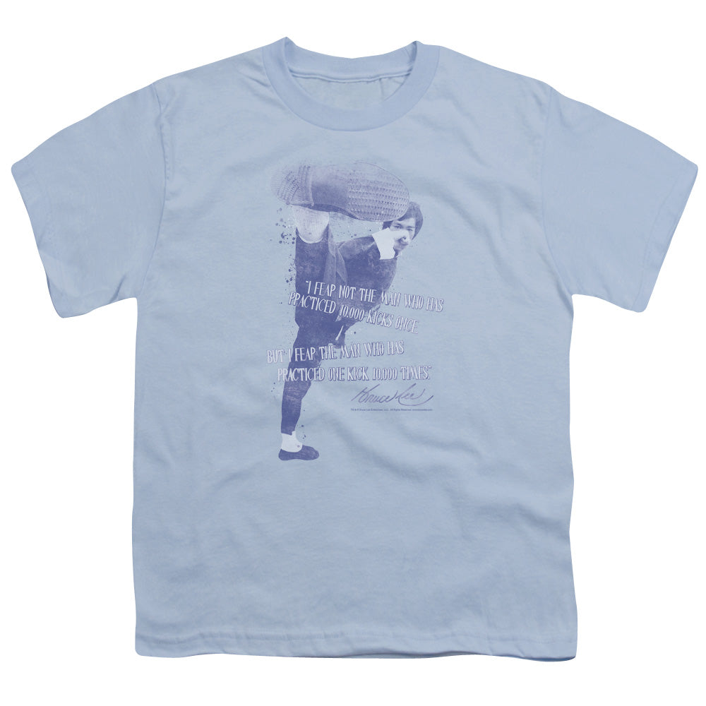Bruce Lee - 10,000 Kicks - Short Sleeve Youth 18/1 - Light Blue T-shirt