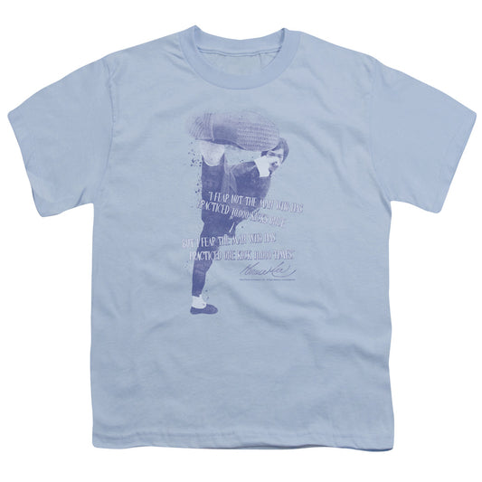 Bruce Lee - 10,000 Kicks - Short Sleeve Youth 18/1 - Light Blue T-shirt