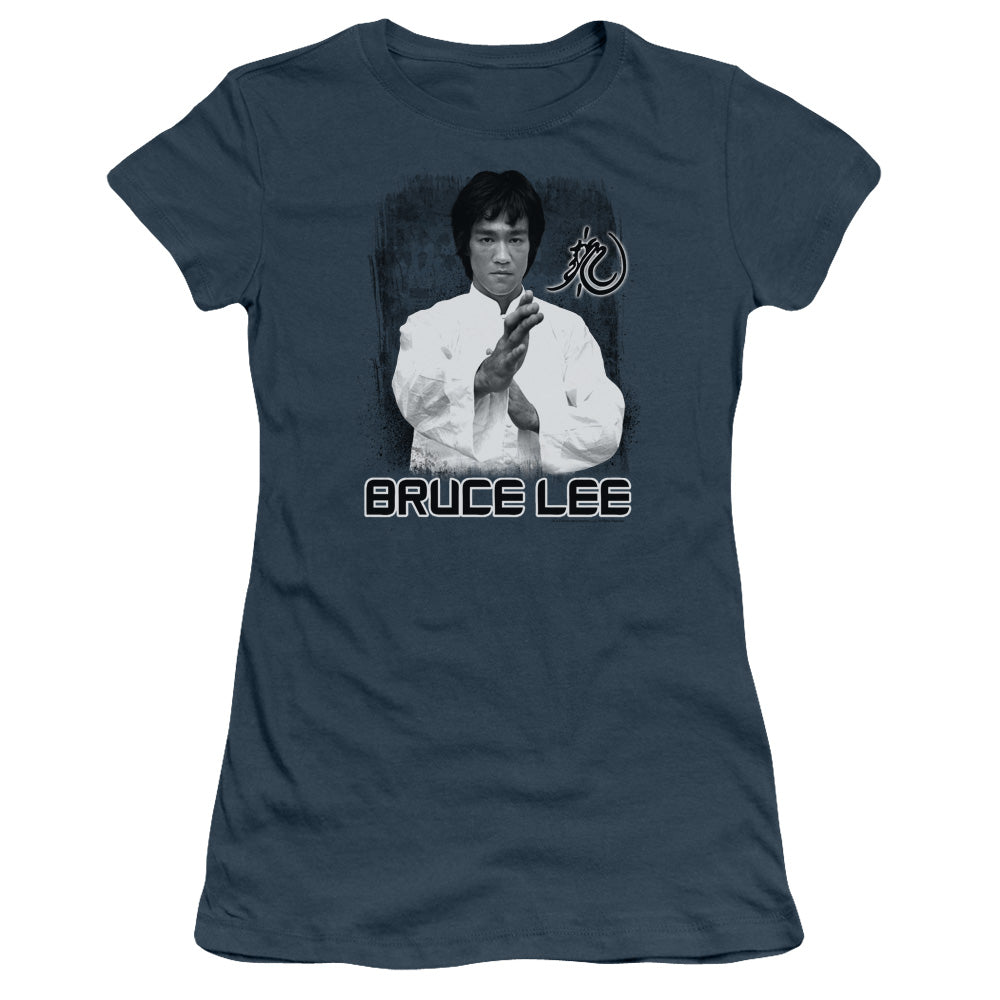 Bruce Lee - Concentrate - Short Sleeve Junior Sheer - Indigo T-shirt