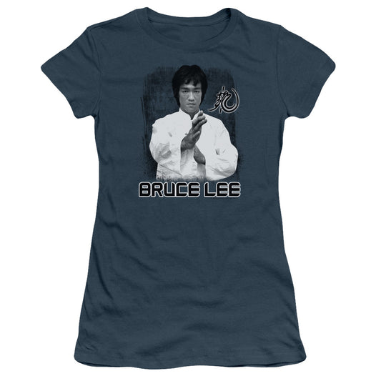 Bruce Lee - Concentrate - Short Sleeve Junior Sheer - Indigo T-shirt