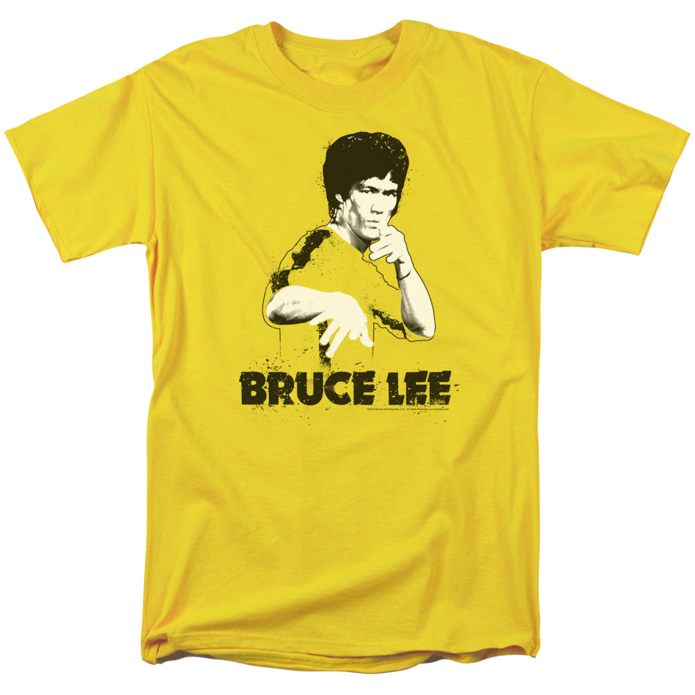 Bruce Lee - Suit Splatter - Short Sleeve Adult 18/1 - Yellow T-shirt