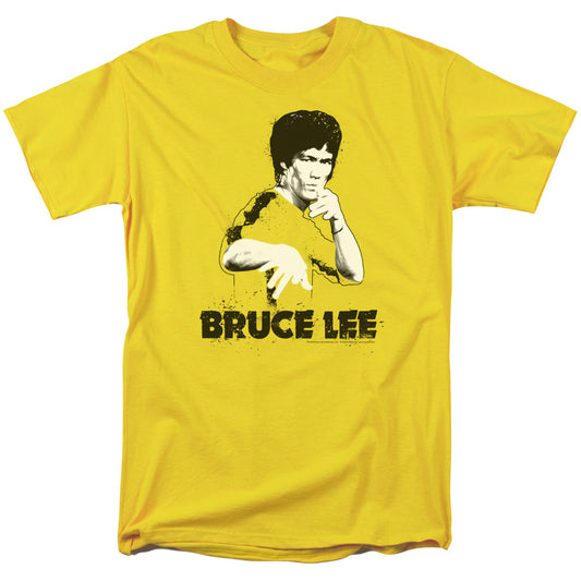 Bruce Lee - Suit Splatter - Short Sleeve Adult 18/1 - Yellow T-shirt