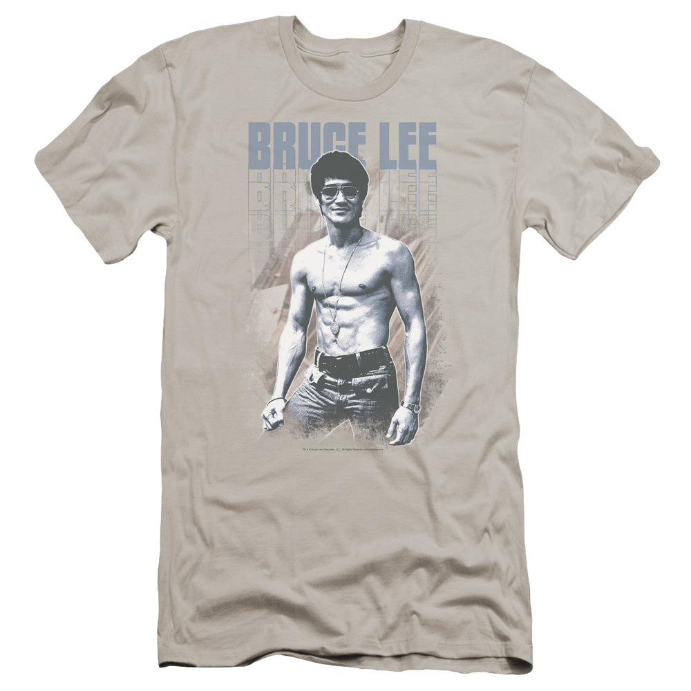 Bruce Lee - Blue Jean Lee-premuim Canvas Adult Slim Fit 30/1 - Silver