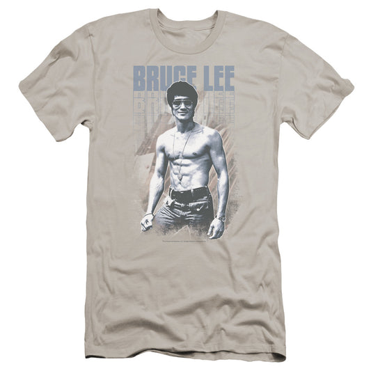 Bruce Lee - Blue Jean Lee-premuim Canvas Adult Slim Fit 30/1 - Silver