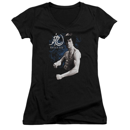 Bruce Lee Dragon Stance - Junior V-neck - Black