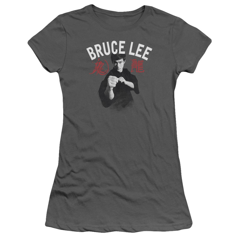 Bruce Lee - Ready - Short Sleeve Junior Sheer - Charcoal T-shirt