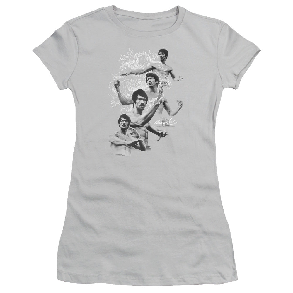 Bruce Lee - In Motion - Short Sleeve Junior Sheer - Silver T-shirt