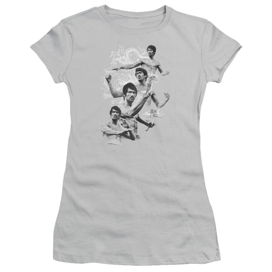 Bruce Lee - In Motion - Short Sleeve Junior Sheer - Silver T-shirt
