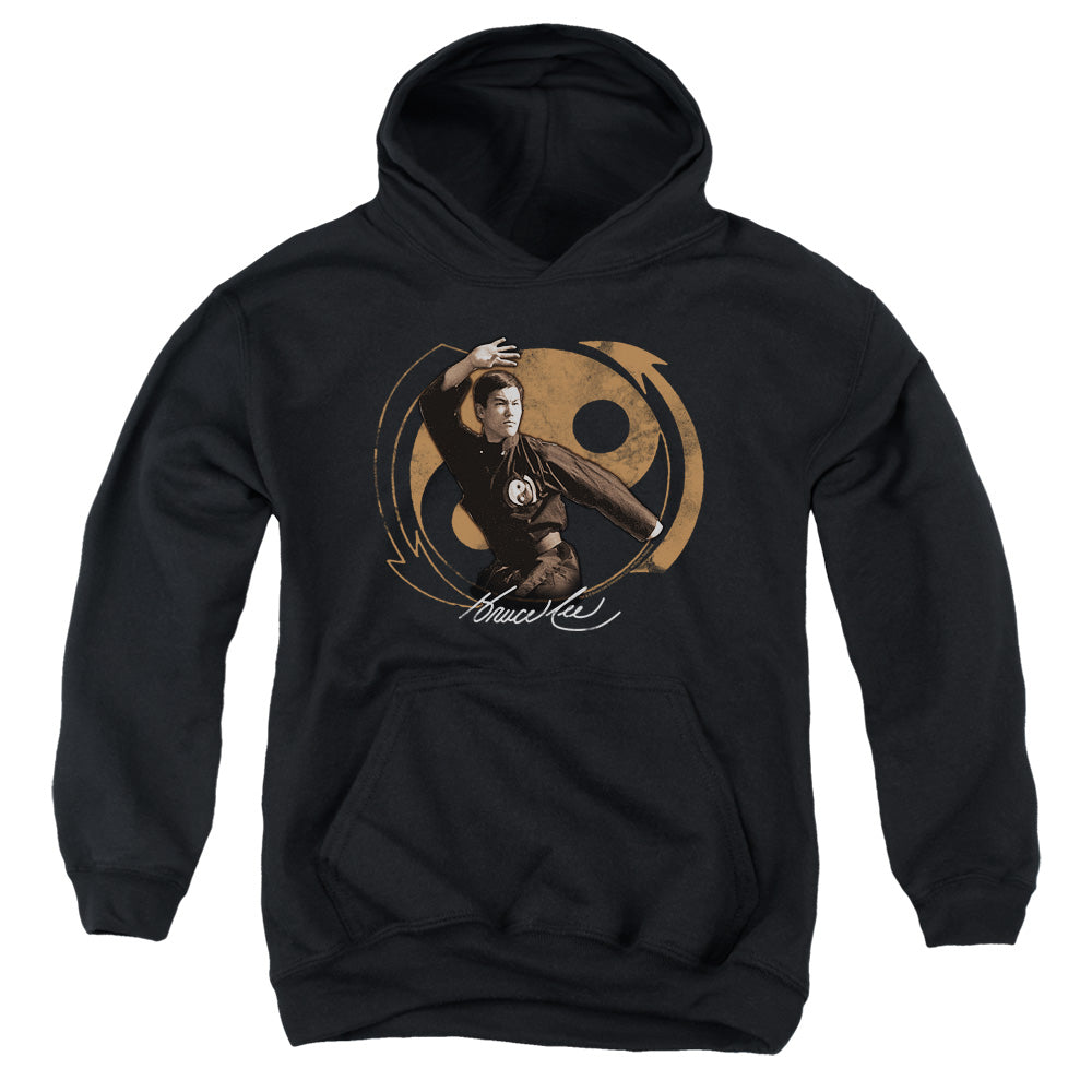 Bruce Lee - Jeet Kun Do Pose - Youth Pull-over Hoodie - Black