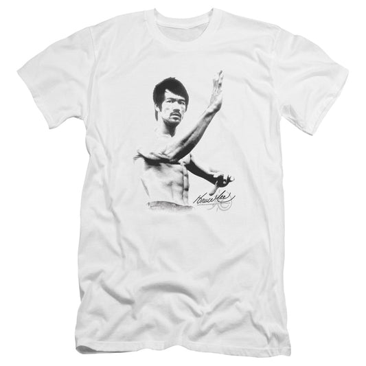 Bruce Lee - Serenity-premuim Canvas Adult Slim Fit 30/1 - White
