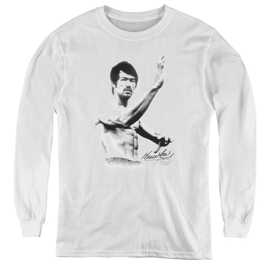 Bruce Lee - Serenity - Youth Long Sleeve Tee - White