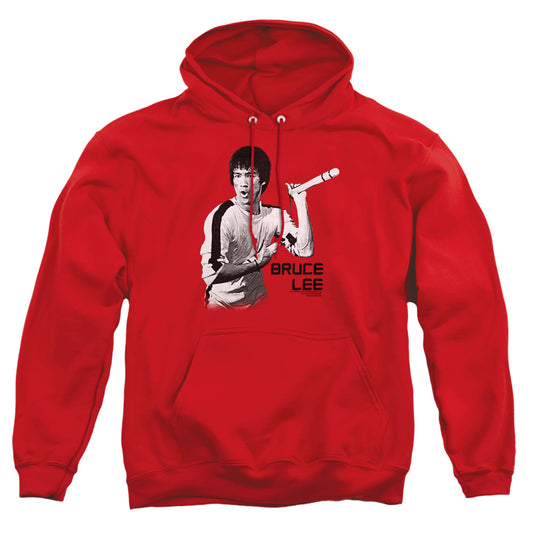 Bruce Lee - Nunchucks - Adult Pull-over Hoodie - Red