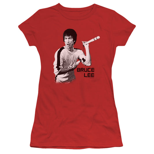 BRUCE LEE NUNCHUCKS - S/S JUNIOR SHEER - RED T-Shirt