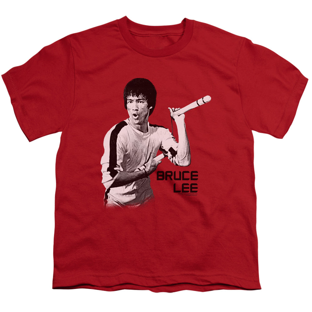Bruce Lee - Nunchucks - Short Sleeve Youth 18/1 - Red T-shirt