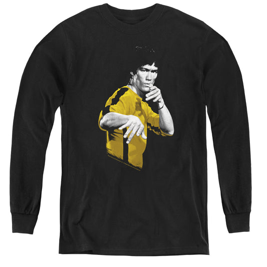 Bruce Lee Suit Of Death - Youth Long Sleeve Tee - Black