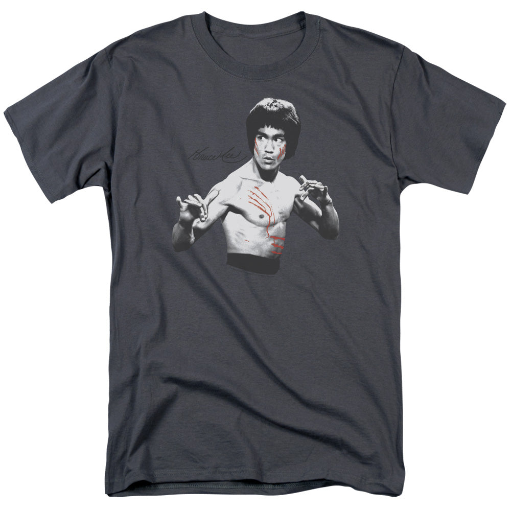 Bruce Lee - Final Confrontation - Short Sleeve Adult 18/1 - Charcoal T-shirt