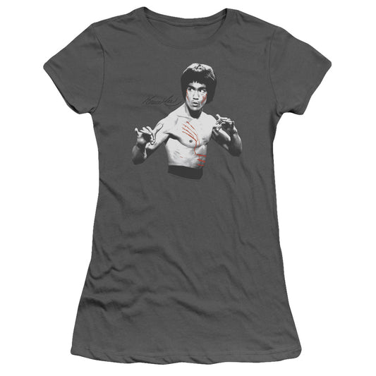 Bruce Lee - Final Confrontation - Short Sleeve Junior Sheer - Charcoal T-shirt