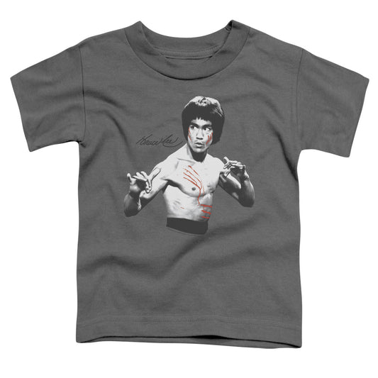 Bruce Lee - Final Confrontation - Short Sleeve Toddler Tee - Charcoal T-shirt