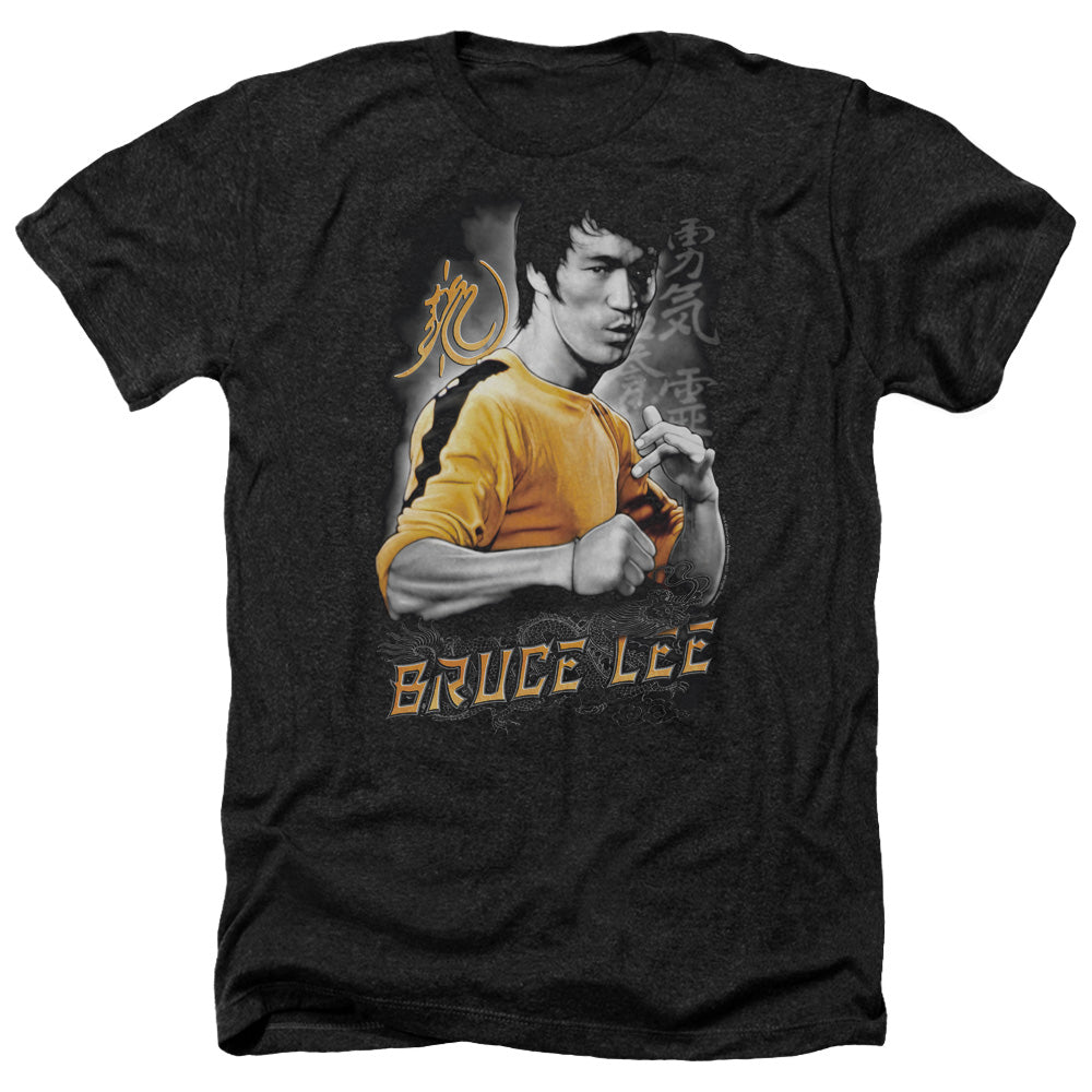 Bruce Lee - Yellow Dragon - Adult Heather-black