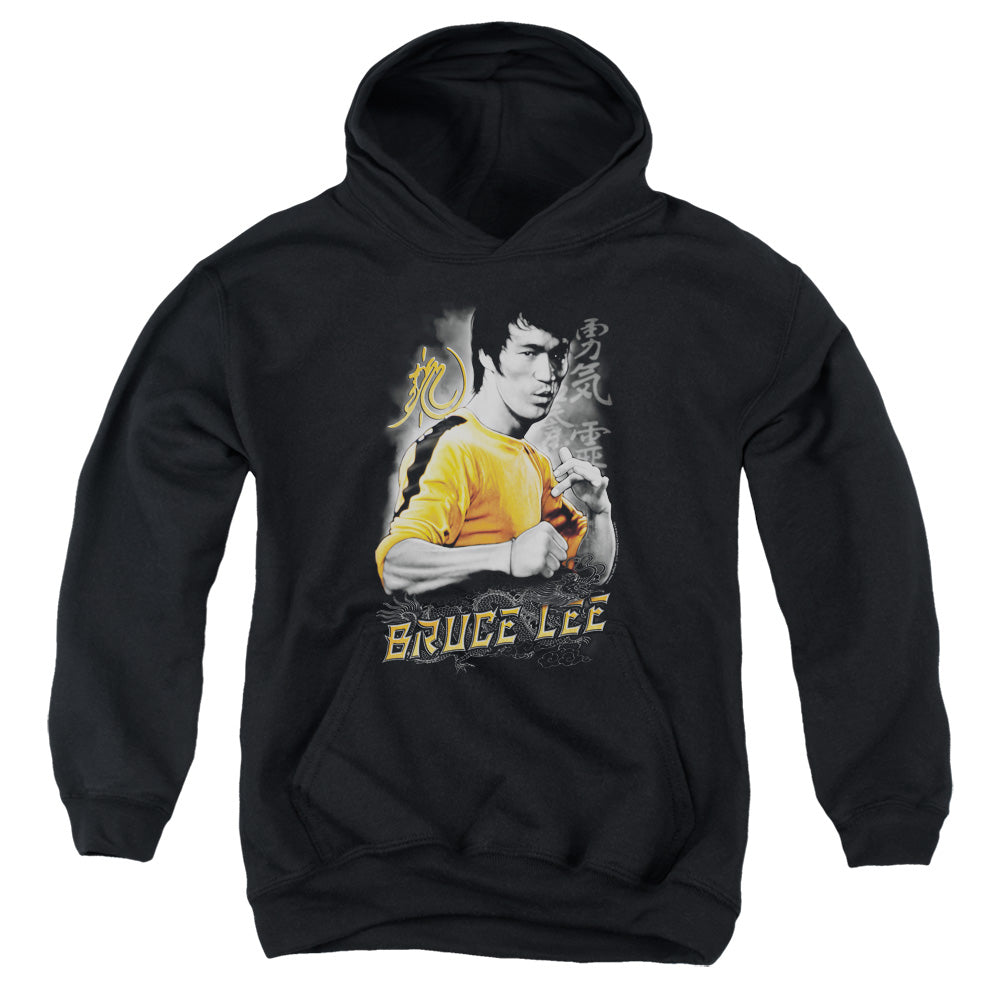 Bruce Lee - Yellow Dragon - Youth Pull-over Hoodie - Black