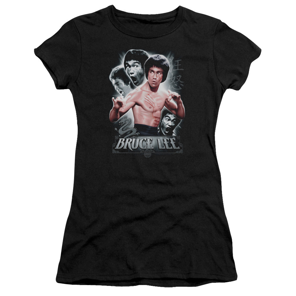 Bruce Lee - Inner Fury - Short Sleeve Junior Sheer - Black T-shirt