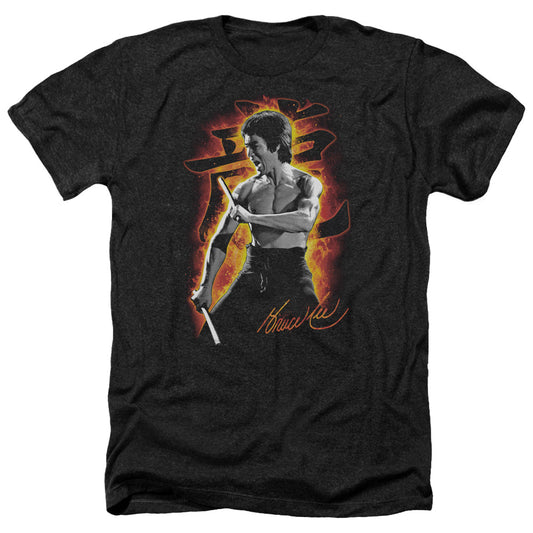 Bruce Lee - Dragon Fire - Adult Heather-black