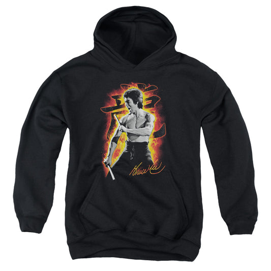Bruce Lee - Dragon Fire - Youth Pull-over Hoodie - Black