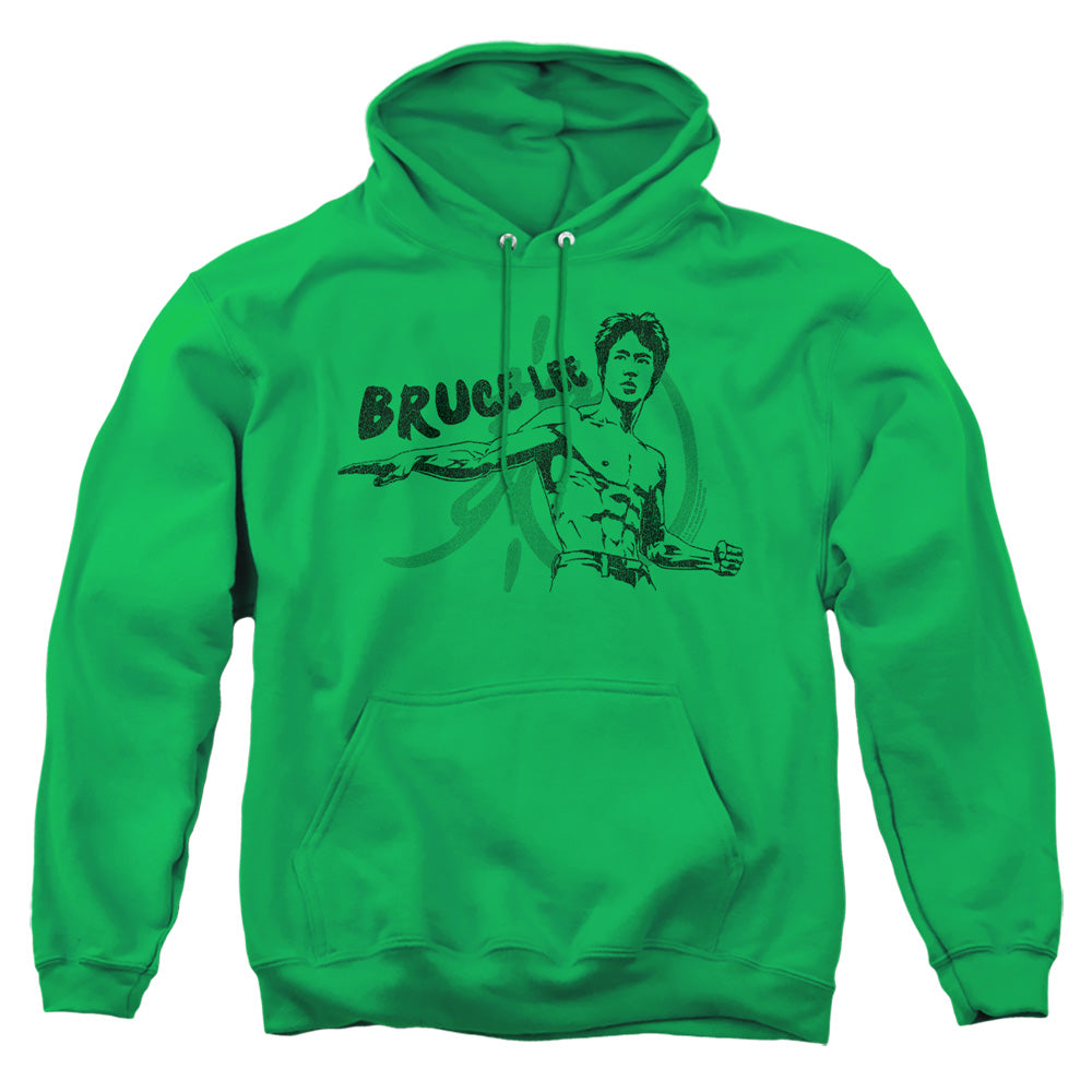Bruce Lee - Brush Lee - Adult Pull-over Hoodie - Kelly Green