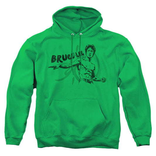 Bruce Lee - Brush Lee - Adult Pull-over Hoodie - Kelly Green