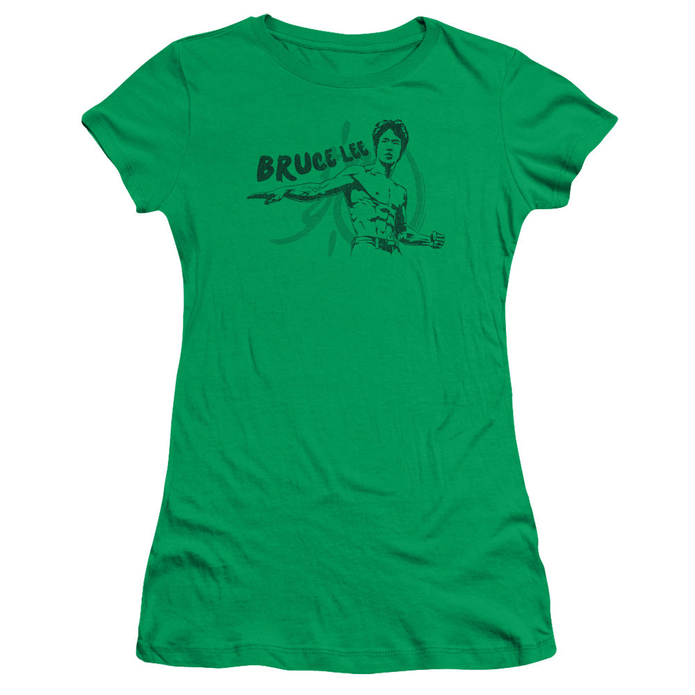 Bruce Lee - Brush Lee - Short Sleeve Junior Sheer - Kelly Green T-shirt