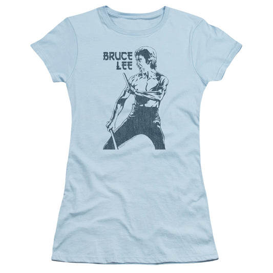 Bruce Lee - Fighter - Short Sleeve Junior Sheer - Light Blue T-shirt