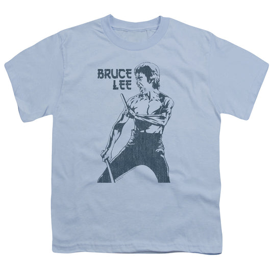 Bruce Lee - Fighter - Short Sleeve Youth 18/1 - Light Blue T-shirt