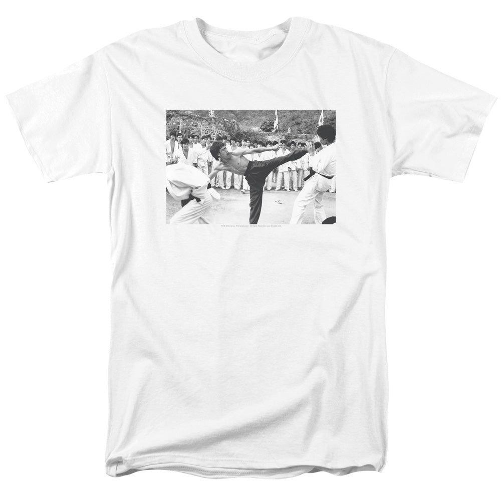 Bruce Lee - Kick To The Head - Short Sleeve Adult 18/1 - White T-shirt