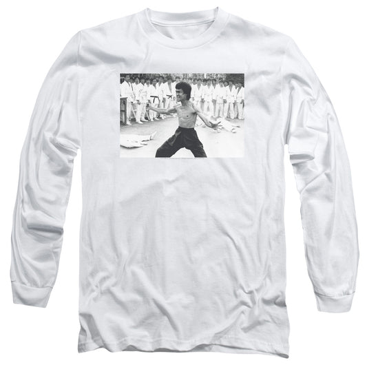 Bruce Lee - Triumphant - Long Sleeve Adult 18/1 - White T-shirt