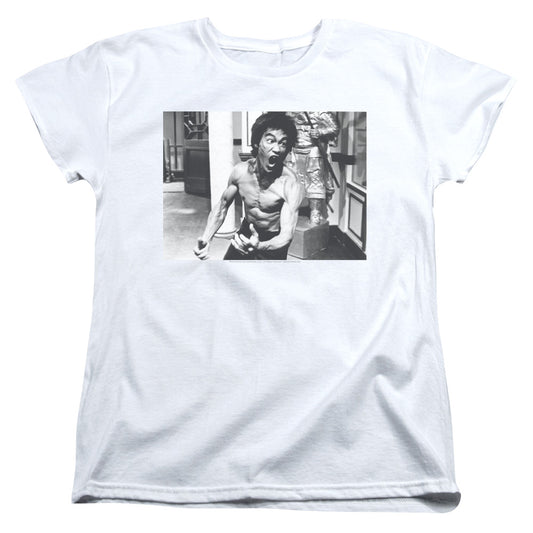 Bruce Lee - Full Of Fury - Short Sleeve Womens Tee - White T-shirt